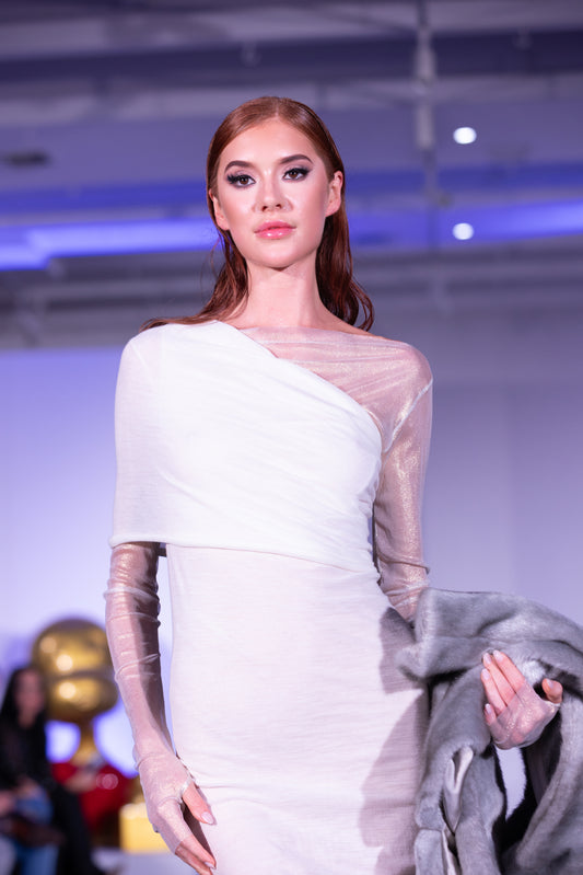 Tubular Dress Silk Mesh