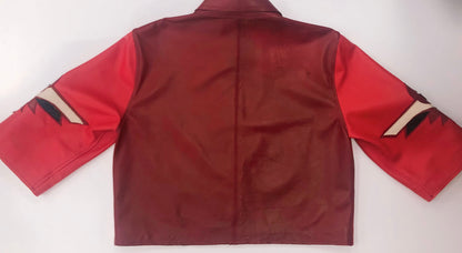 LEATHER JACKET with Native eagle motif
