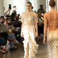 Fringed silk satin western style pants