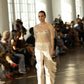 Fringed silk satin western style pants