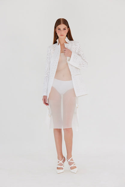 White Organdí Blazer
