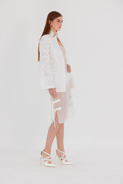 White Organdí Blazer