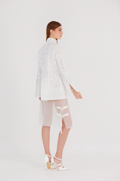 White Organdí Blazer