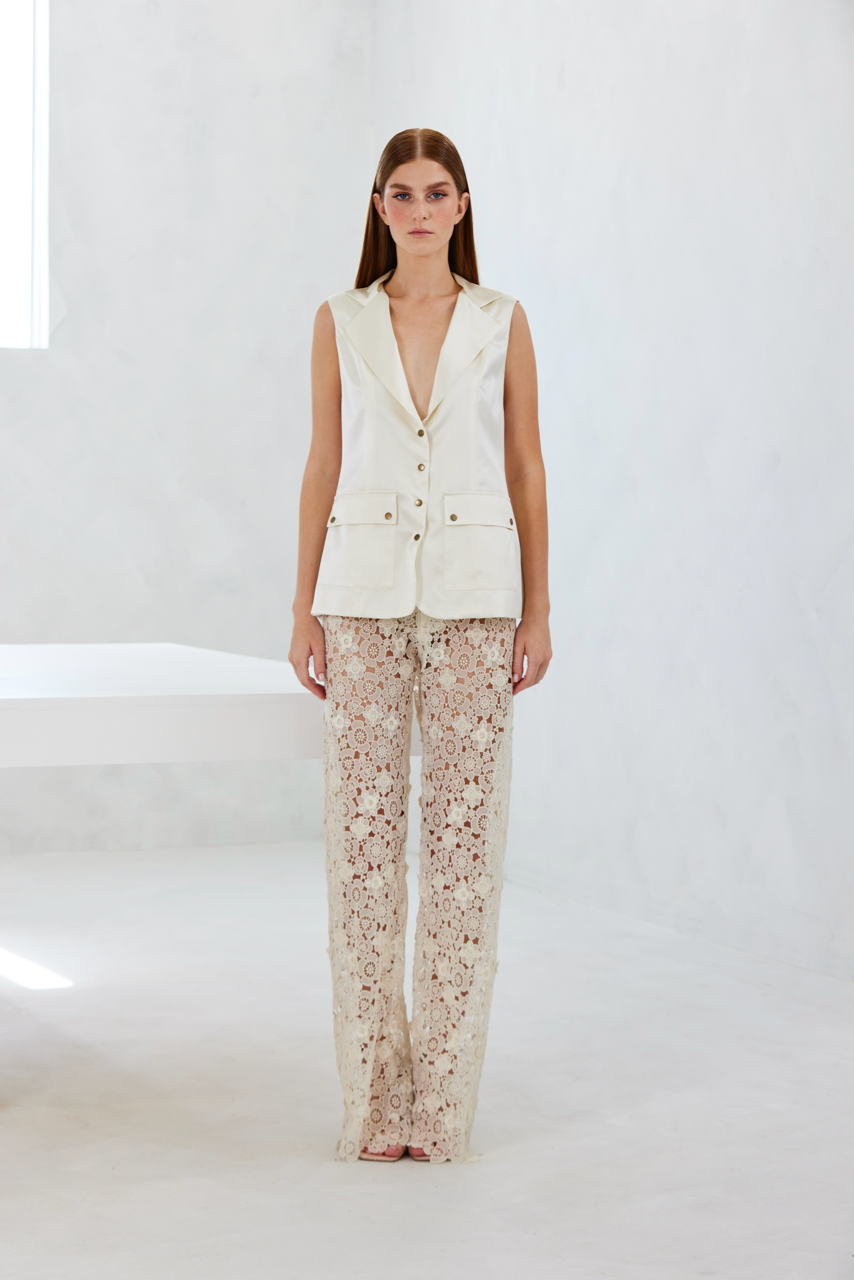 Embroidered Pearl Pants