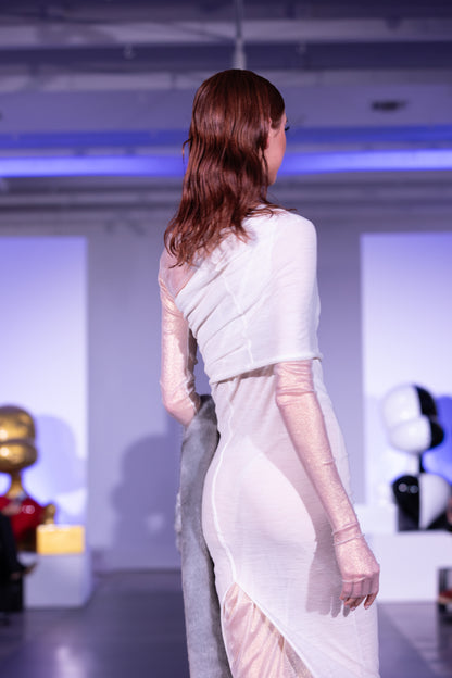 Tubular Dress Silk Mesh