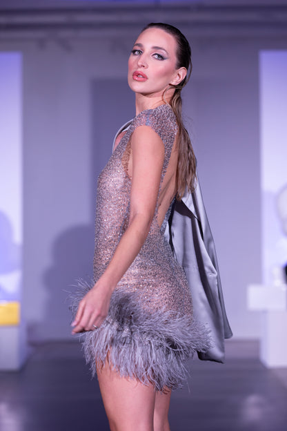 Feather Mini Dress