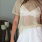 Scheana Gold Mesh Top