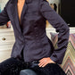 Silk  Navy Blue Jacket